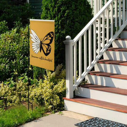 Custom Burlap Garden Flag | Personalized for Farmhouse & Outdoor Decor