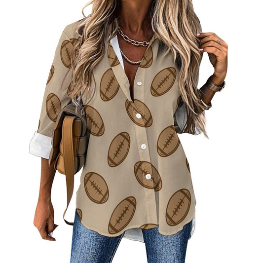 Custom Asymmetric Hem Long Sleeve Shirt | Plus Size S-8XL Artistic Top