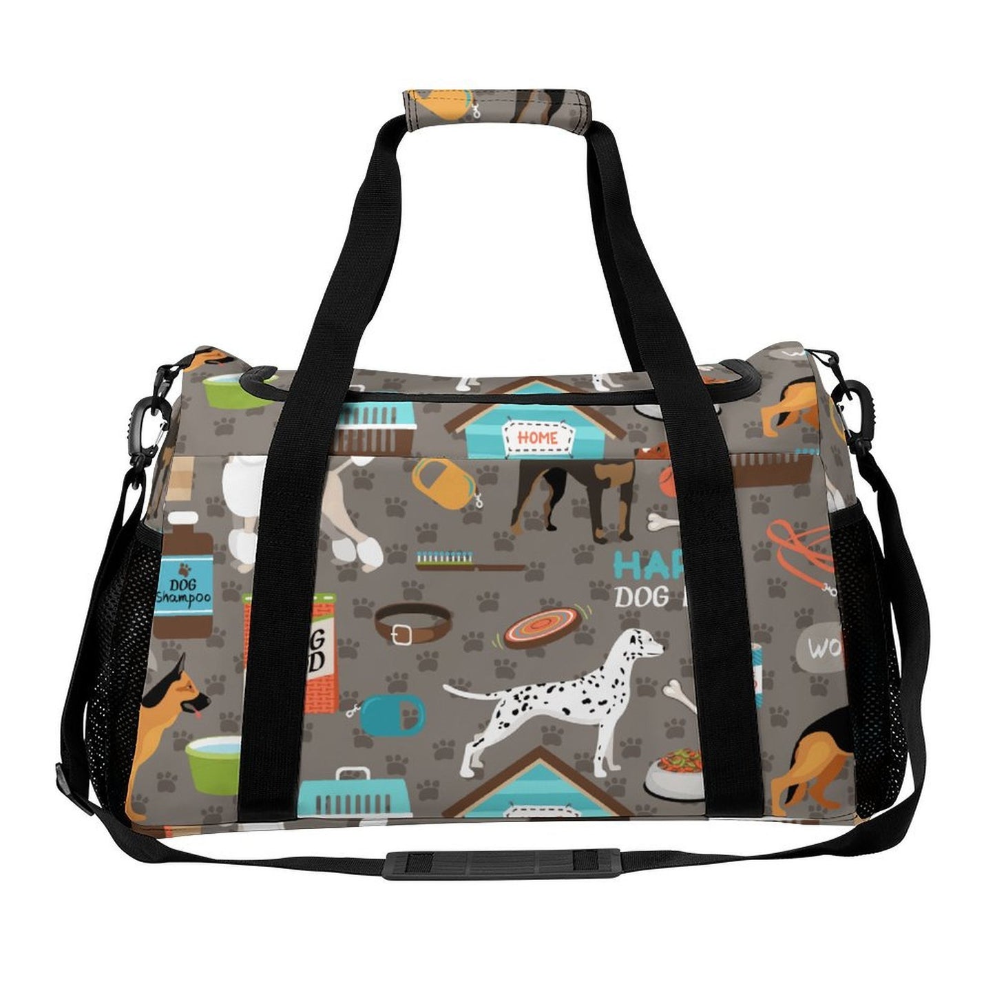 Personalized Weekender Duffel Bag with Custom Print and Adjustable Shoulder Strap