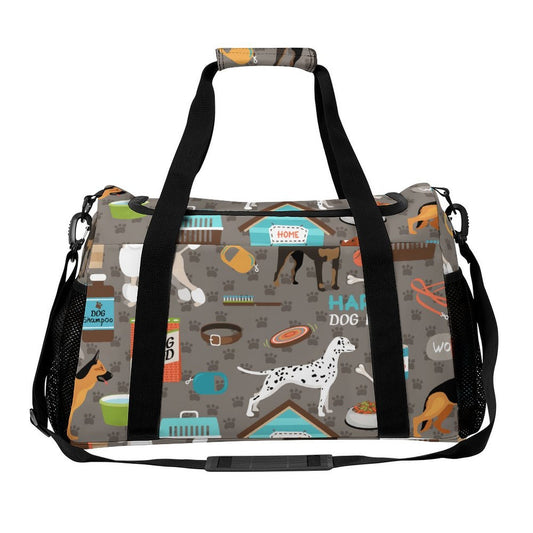 Personalized Weekender Duffel Bag with Custom Print and Adjustable Shoulder Strap