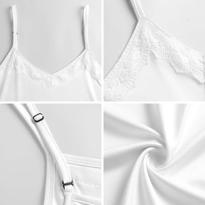 Create a Custom Lace Trim Slip Dress | Personalized Silk Nightgown