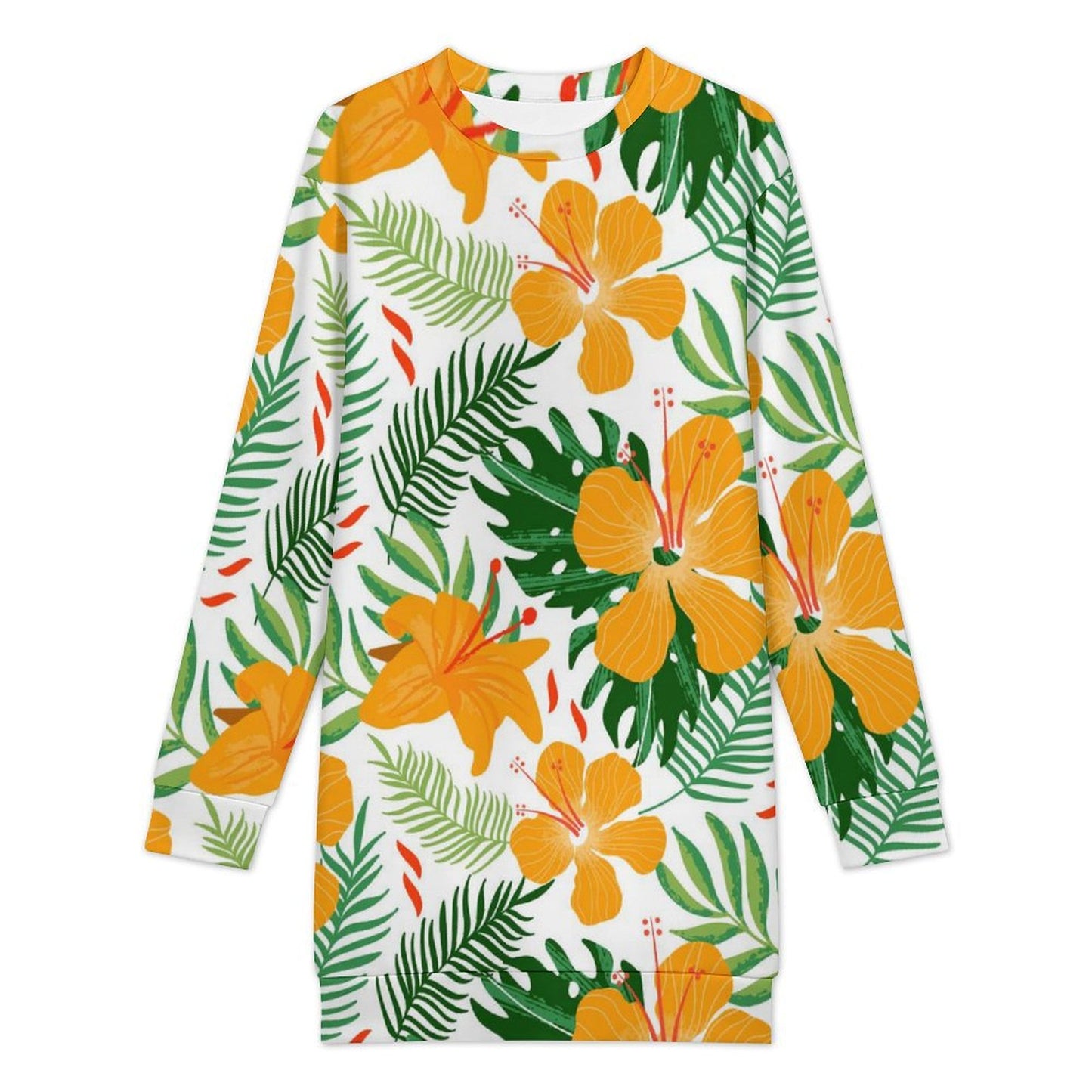Custom Air Layer Sweatshirt Dress | Personalized Long Sleeve Tunic