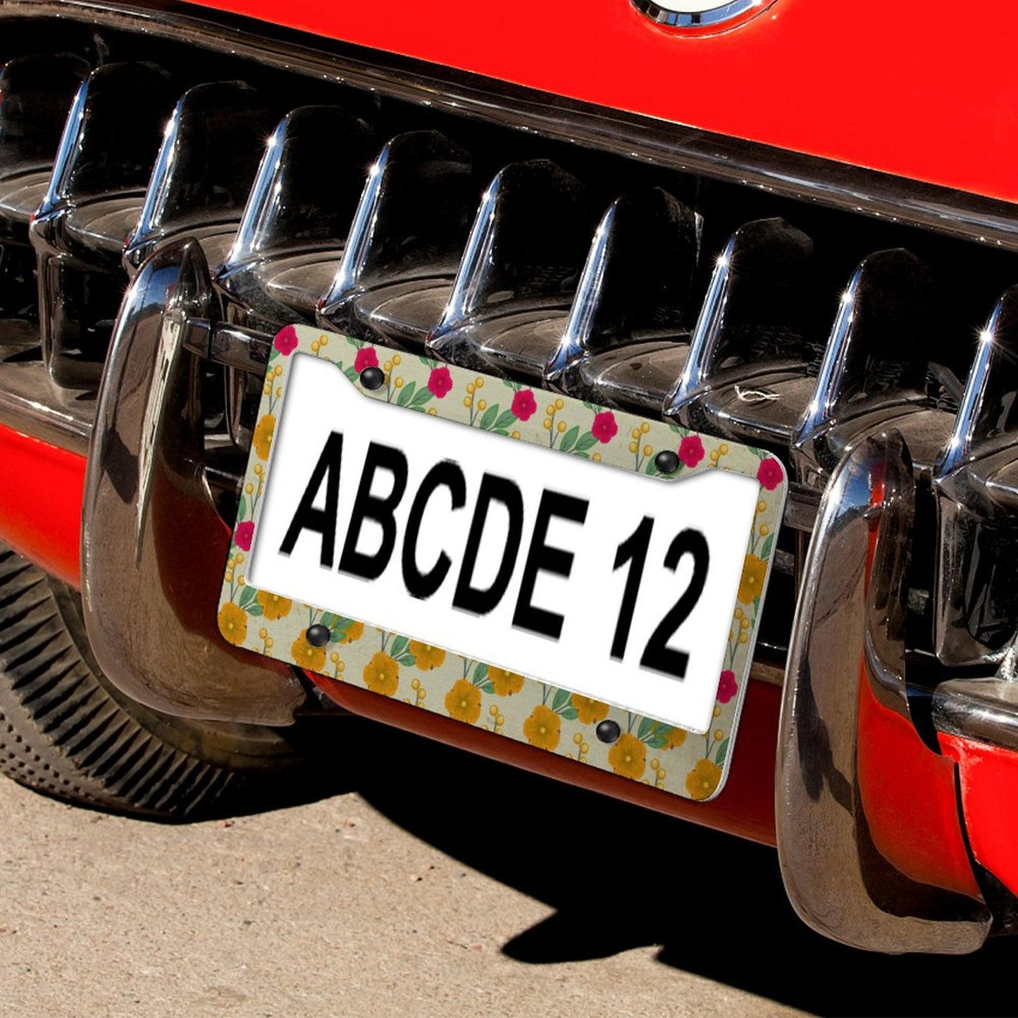 Custom Aluminum License Plate Frame (Pair) | Slim No-Block Fit