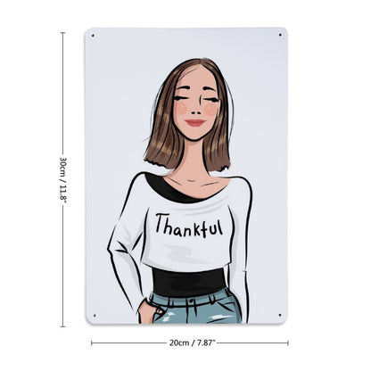 Custom Vertical Aluminum Sign | Personalized Portrait Metal Art