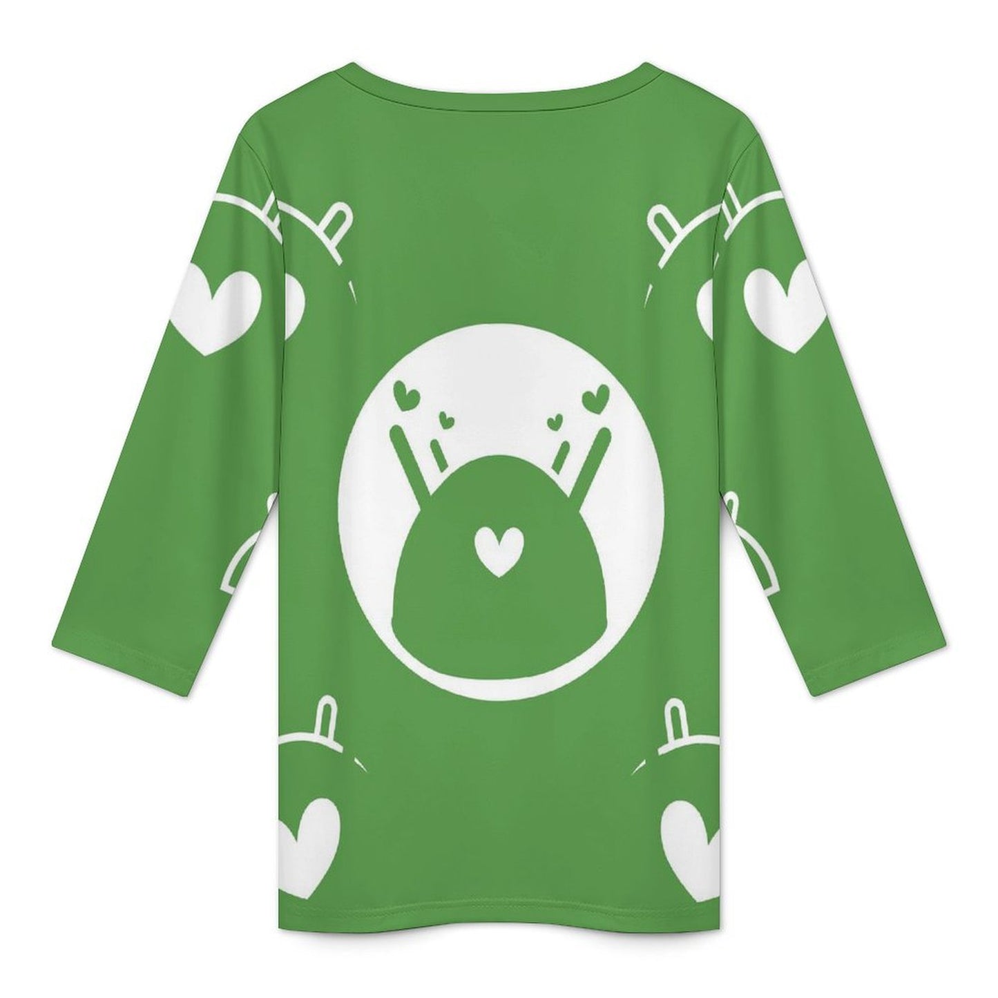 Custom Three-Quarter Sleeve T-Shirt | Personalized Brushed Milk Silk Tee