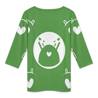 Custom Three-Quarter Sleeve T-Shirt | Personalized Brushed Milk Silk Tee