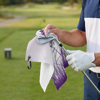 Golf Towel with Hook - Quick Dry Clip-On Towel for Golf, Gym, and Travel