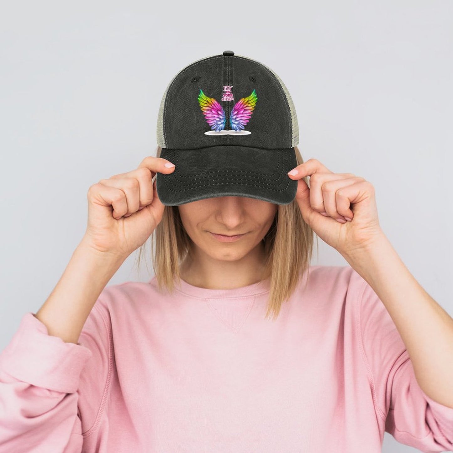 Custom Hollow-Out Denim Cap | Personalized Cotton Baseball Hat