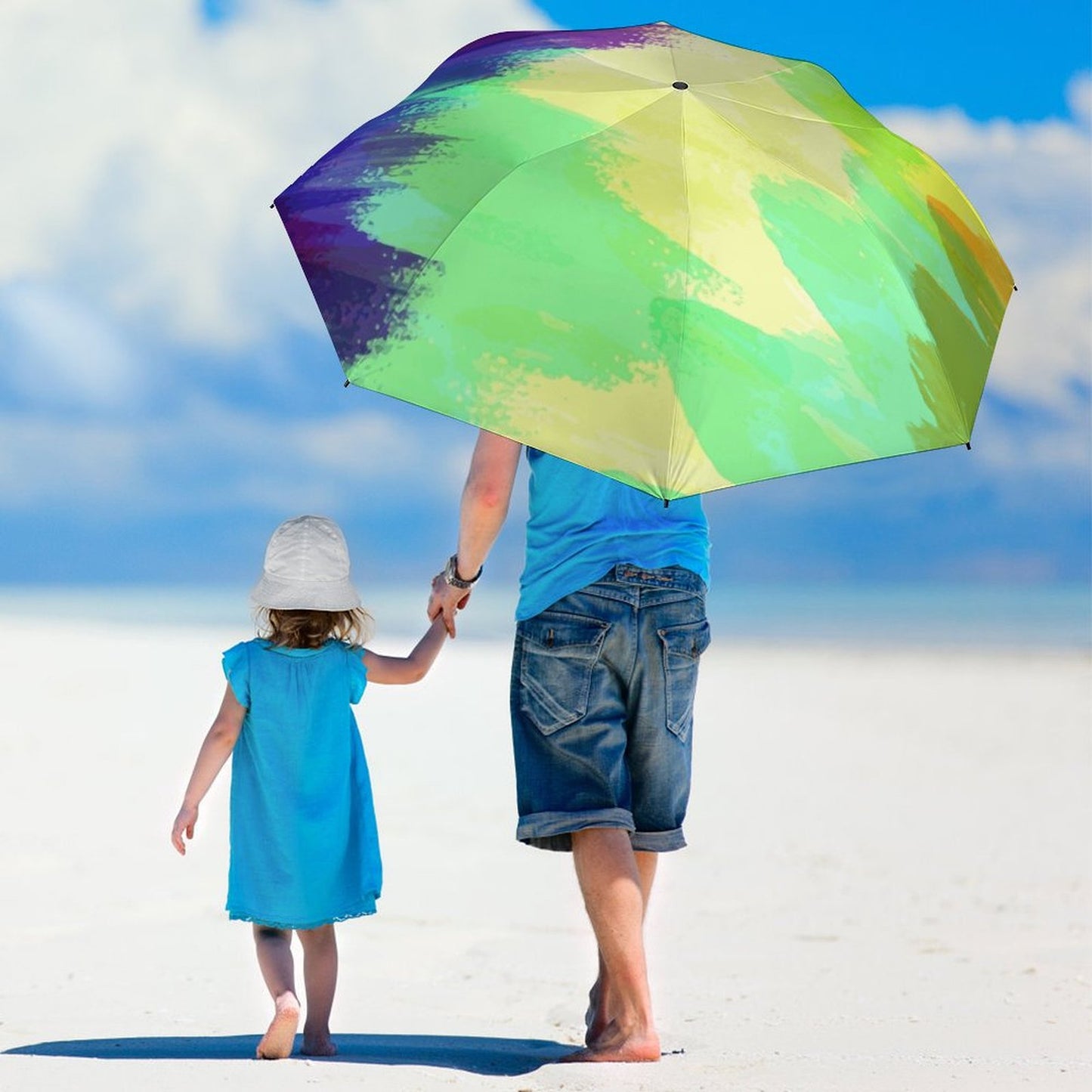 Custom Golf Umbrella with Photo | Automatic Windproof & UV Umbrella
