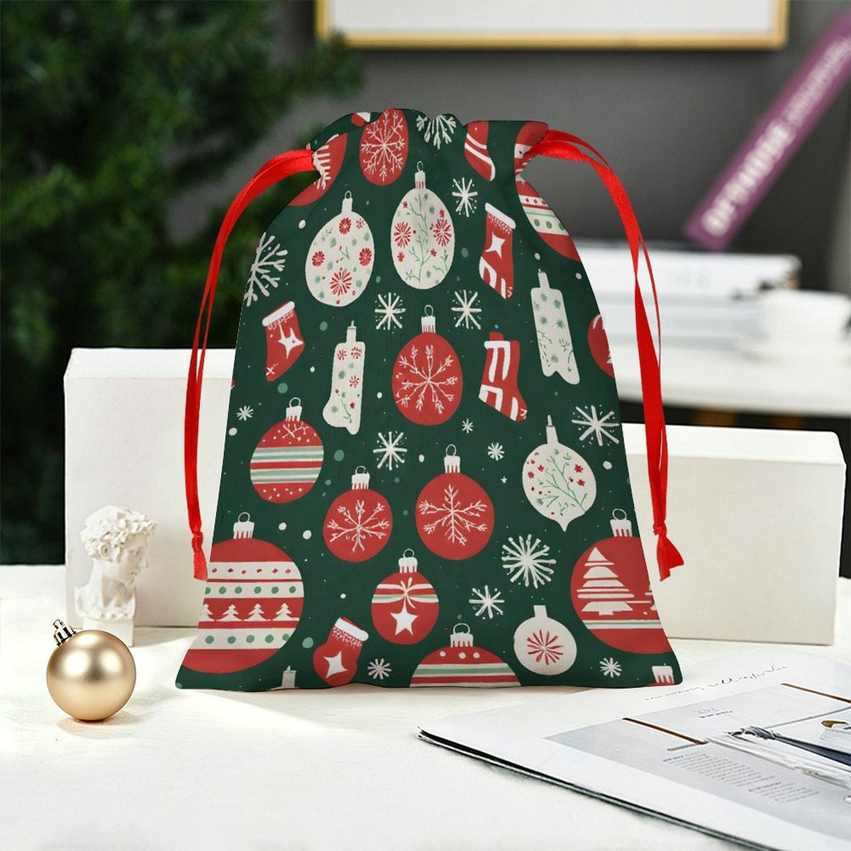 Custom Plush Drawstring Bag - Personalized Velvet Gift Pouch
