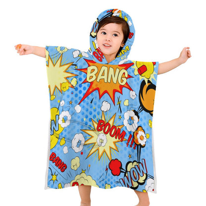 Personalized Kids Hooded Towel | Custom Photo Bath Wrap