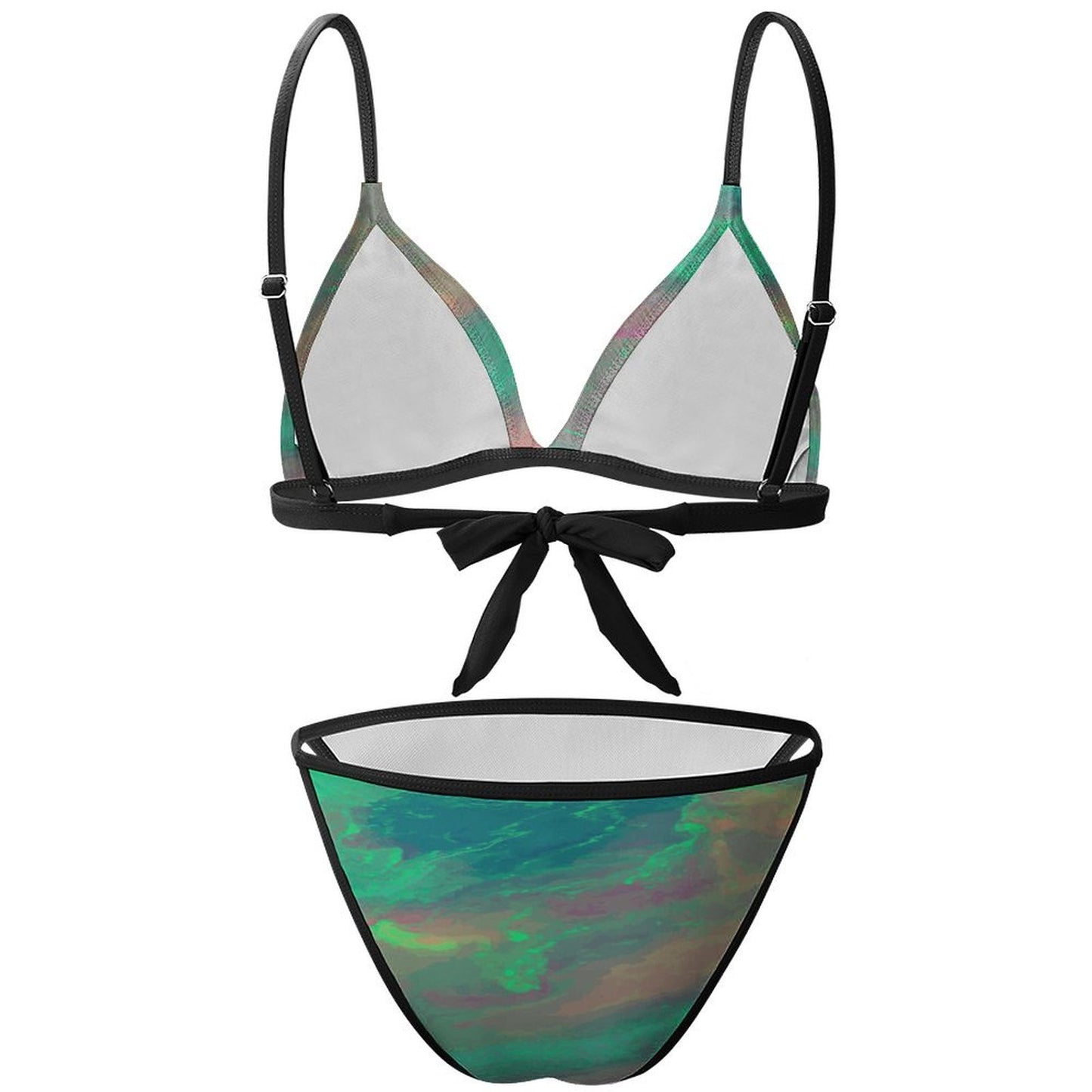 Custom Spaghetti Strap Bikini: Cool-Touch Low-Waist Swimwear