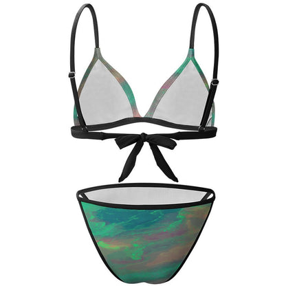 Custom Spaghetti Strap Bikini: Cool-Touch Low-Waist Swimwear