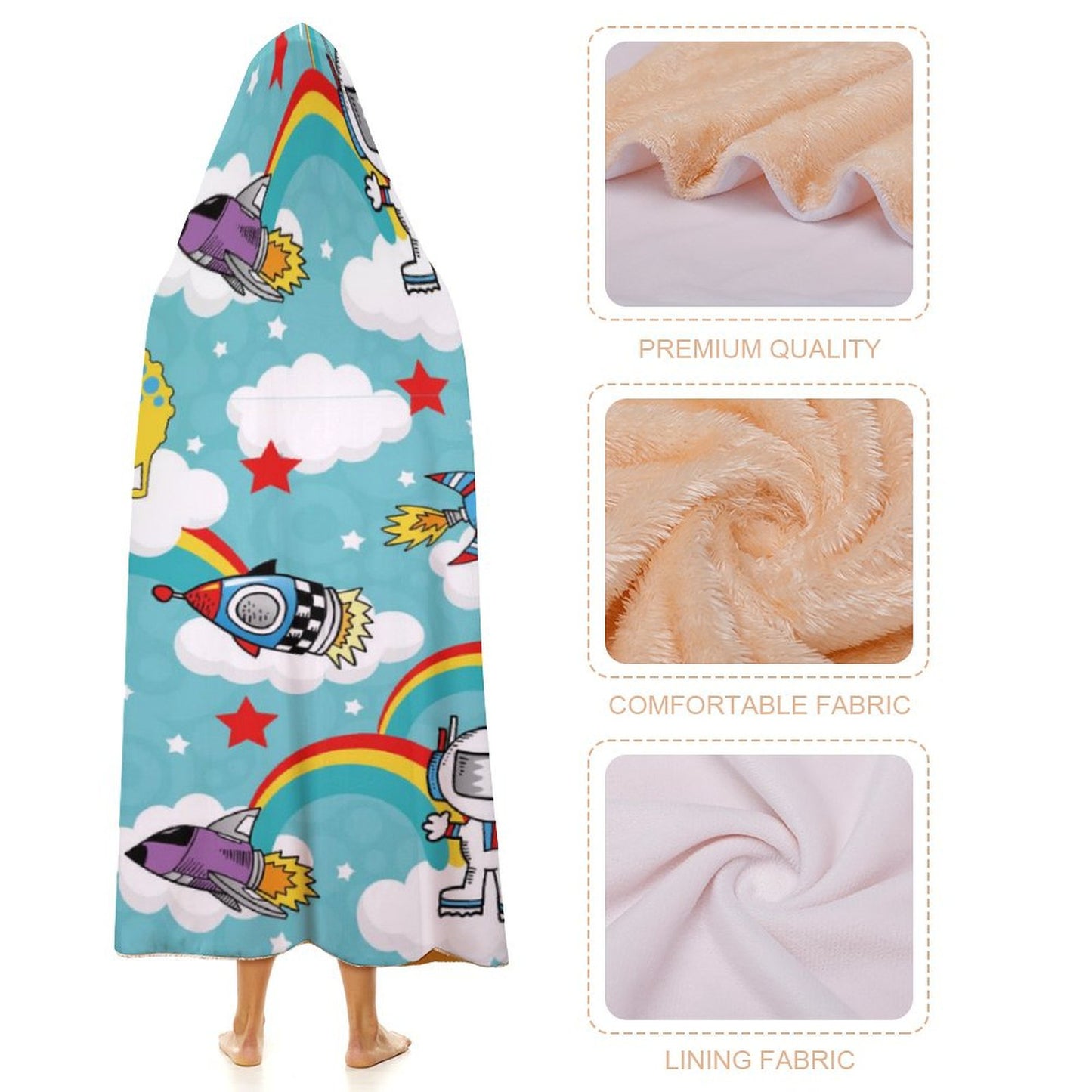 Custom Hooded Blanket | Personalized Wearable Photo Throw