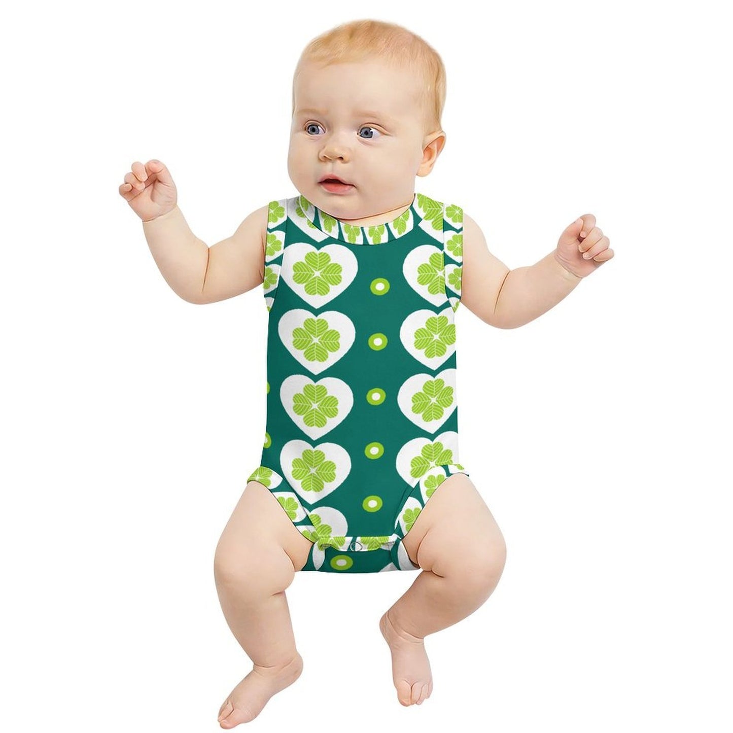 Custom Sleeveless Baby Romper in Pure Cotton with Personalized Printing
