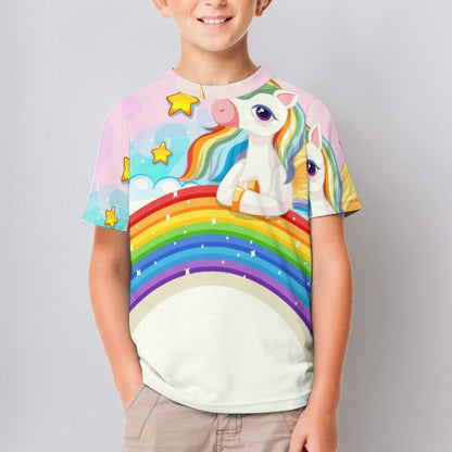 Custom Kids' Bird's-Eye Mesh T-Shirt | Personalized Children's Tee