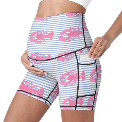 Custom Over-the-Belly Maternity Yoga Biker Shorts with Pockets