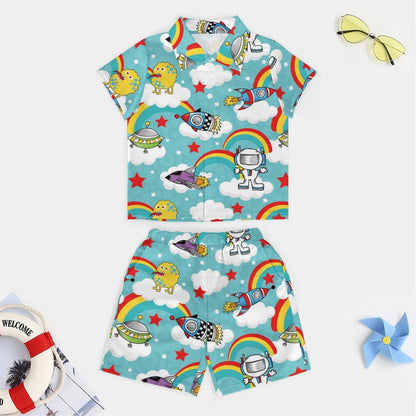Custom Kids' Beach Set | Personalized Peach Skin Shirt & Shorts