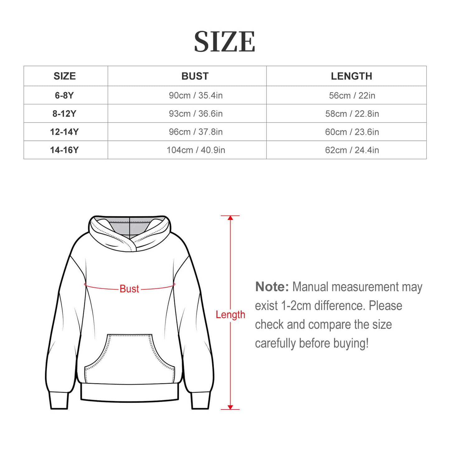 Custom Kids Hoodie with Photo | Personalized No-Drawstring Sweatshirt