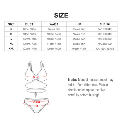 Custom Strappy Bikini Set: Adjustable Tie-Side Swimsuit