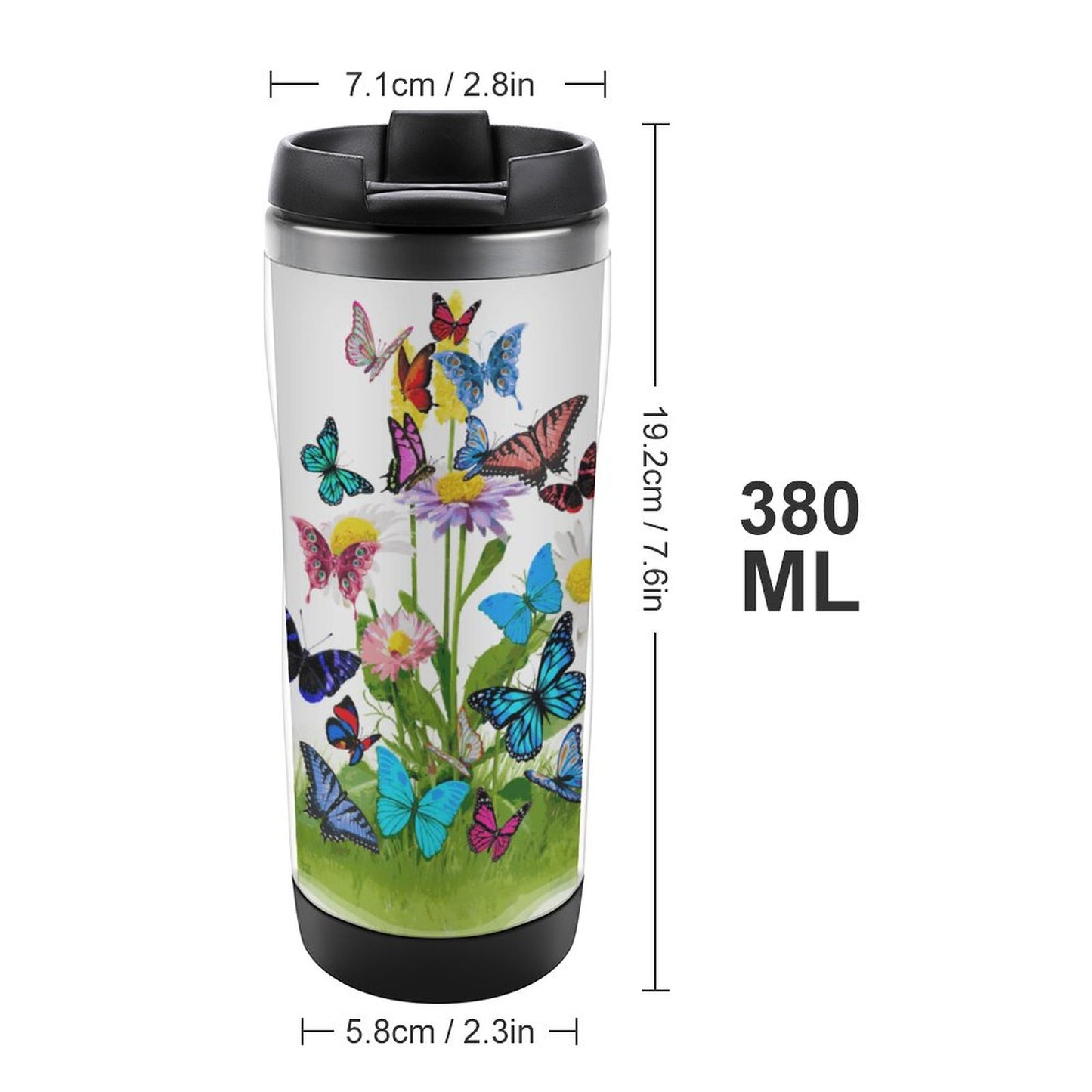 Custom Insert Travel Mug: Personalized Stainless Steel Photo Tumbler