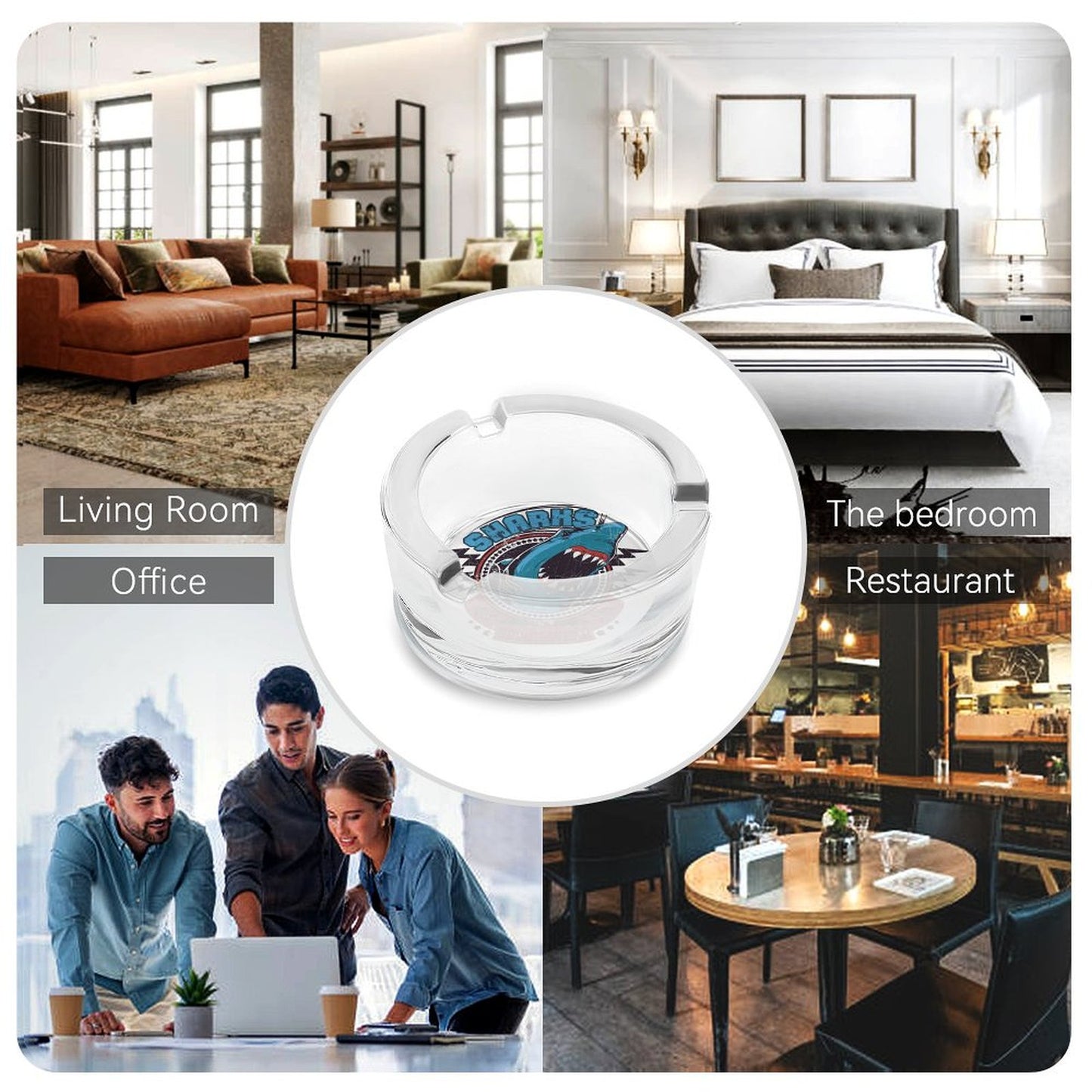 Custom Glass Ashtray | Personalized with Your Photo or Logo