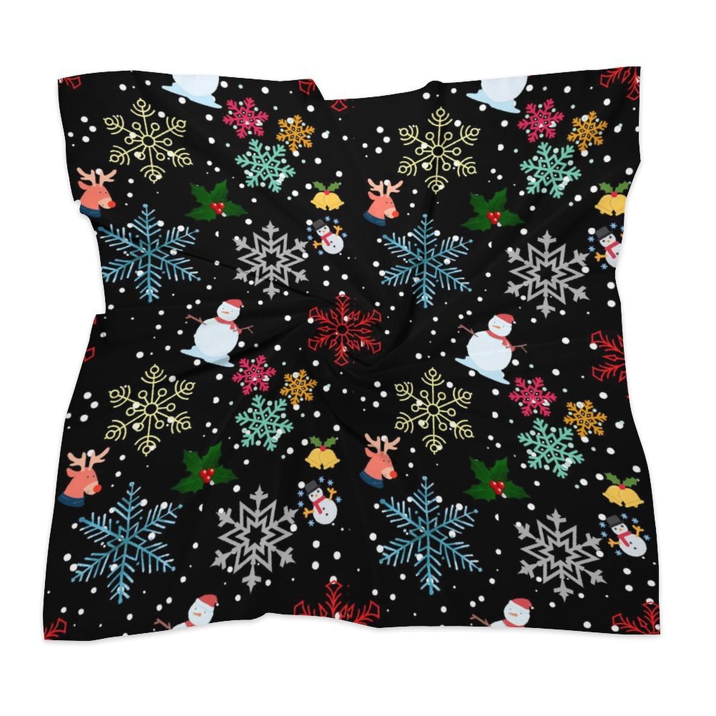 Custom Silk-Like Kerchief | Personalized Square Scarf Bandana