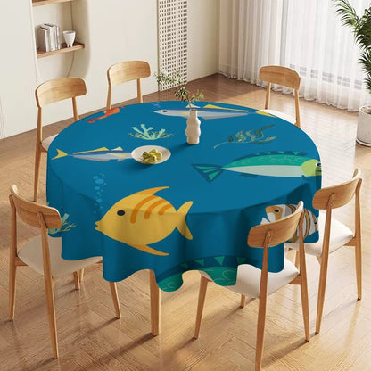 Custom Round Tablecloth | Personalized for Your Dining & Event