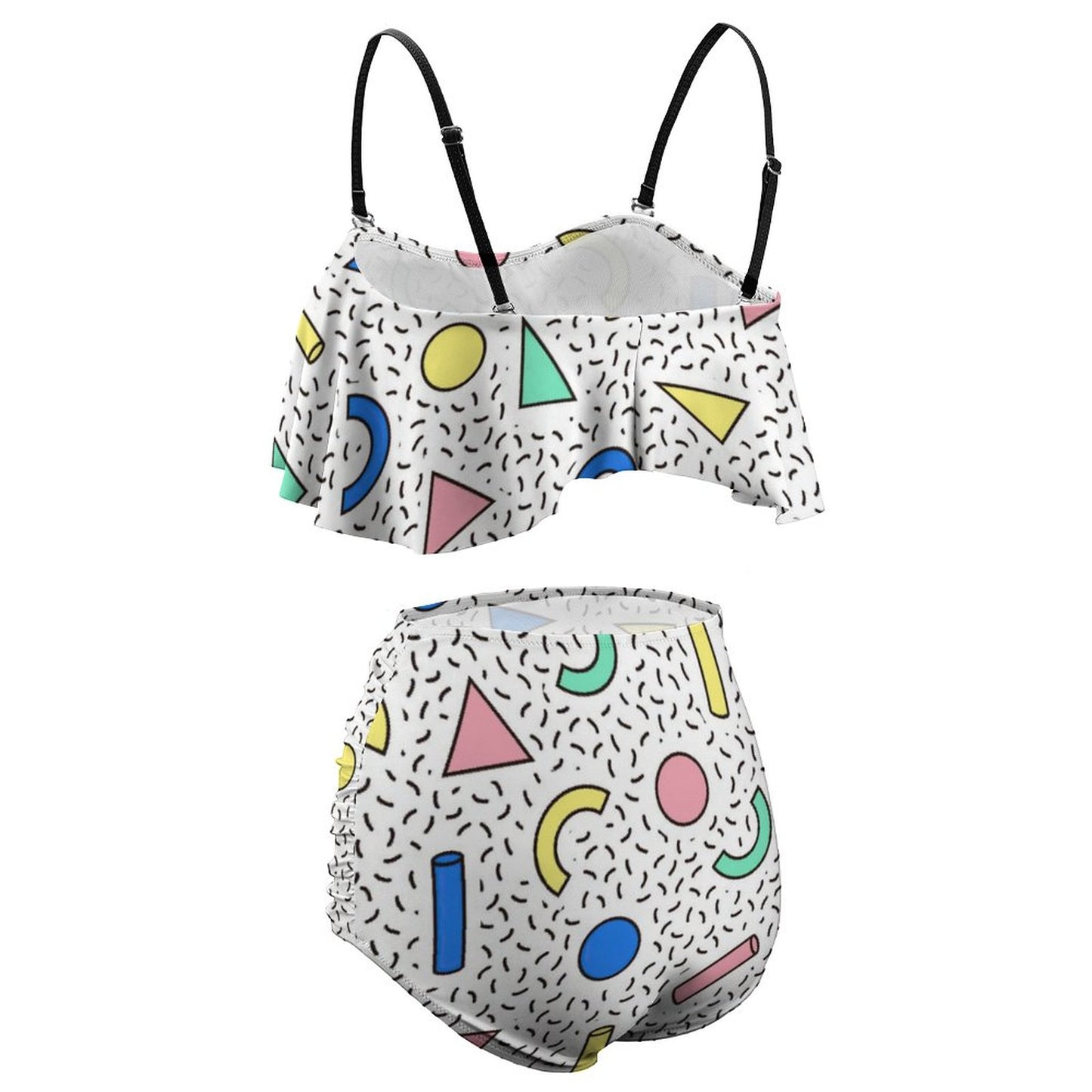 Custom Ruffle Flounce Bikini Set | Flowy Crop Top Swimwear