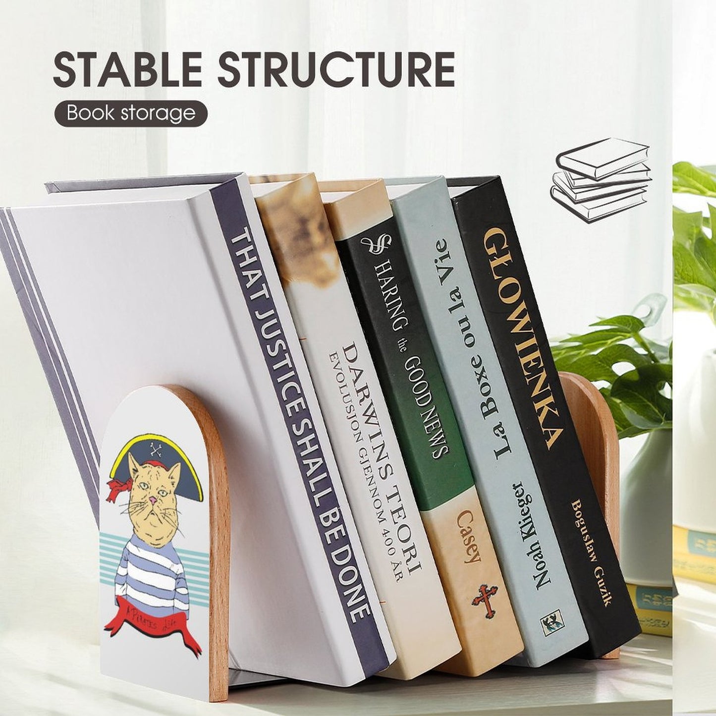 Custom Bookends | Personalized Wooden Book Ends for Shelves & Office