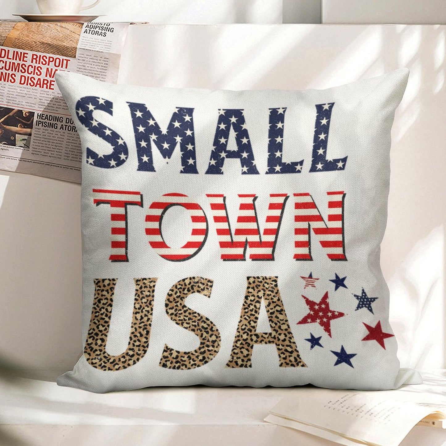 Personalized Faux Linen Throw Pillow Covers (Set of Two)