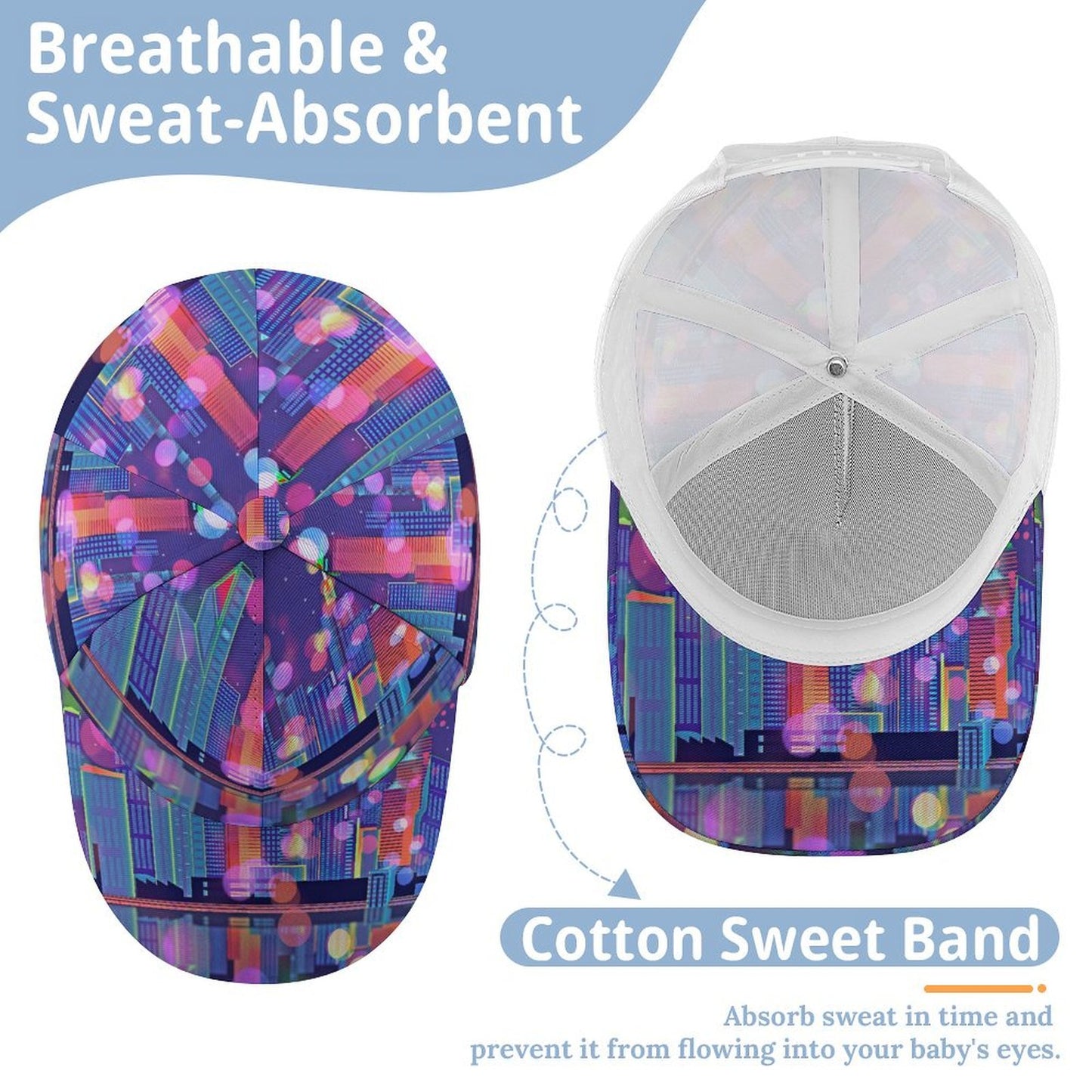 Design a Custom Kids Baseball Cap | Seamless All-Over Print