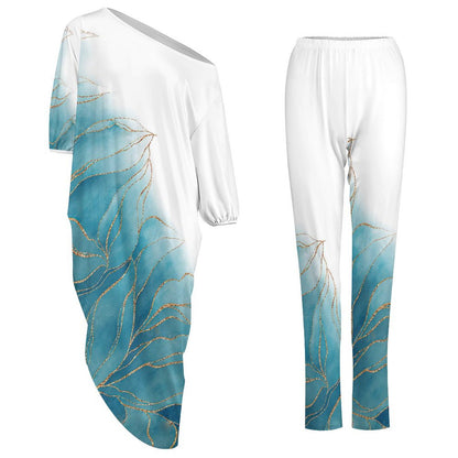 Custom Loungewear Set | Personalized Off-Shoulder Outfit