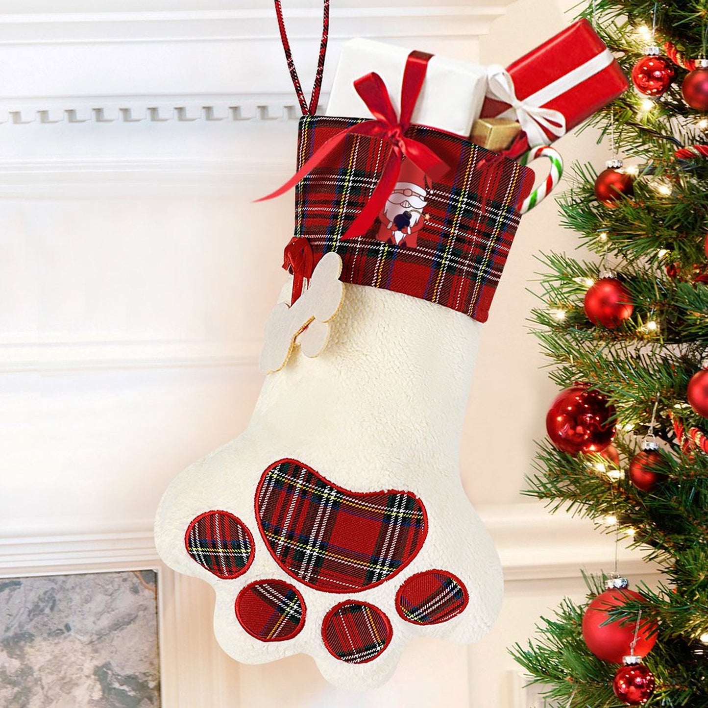 Create a Custom Dog Christmas Stocking | Your Pet's Photo & Name