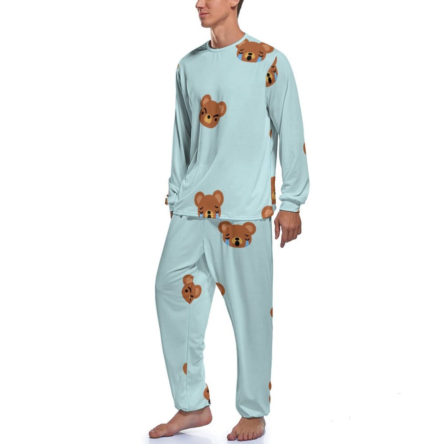 Custom Men's Jogger Pajama Set | Personalized Milk Silk Lounge