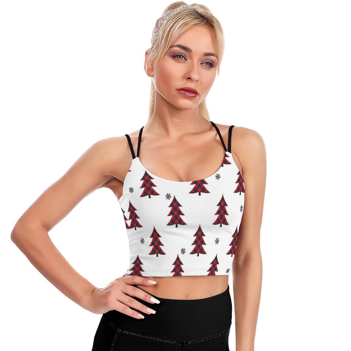 Custom Padded Longline Sports Bra | Wire-Free Crop Tank Top (S-2XL)
