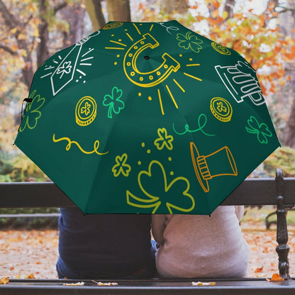 Personalized Auto-Open Golf Umbrella with UV-Blocking Lining and Custom Print