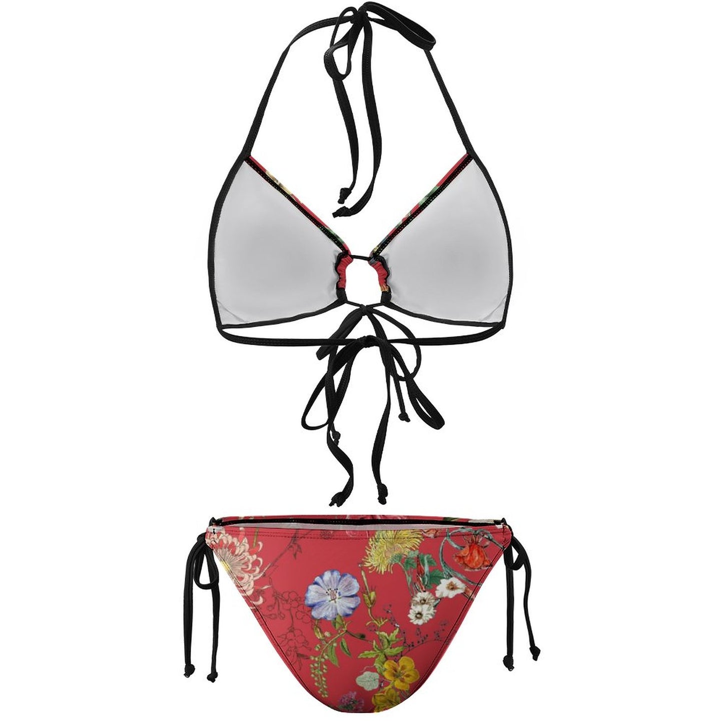 Adjustable String Bikini Set | Ruched Tie-Side Custom Swimwear