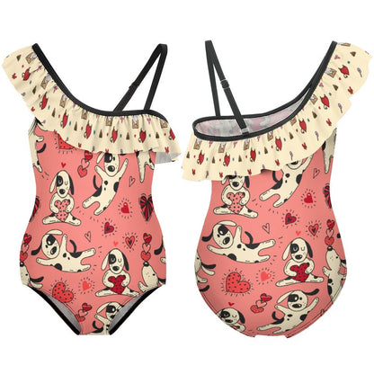 Custom Girls Swimsuit | Personalized Ruffle One-Piece