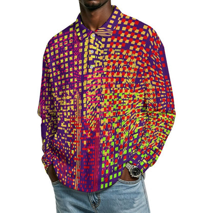 Custom Waffle Knit Collared Sweatshirt for Men