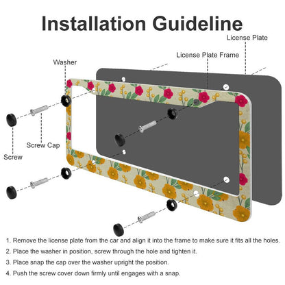 Custom Aluminum License Plate Frame (Pair) | Slim No-Block Fit