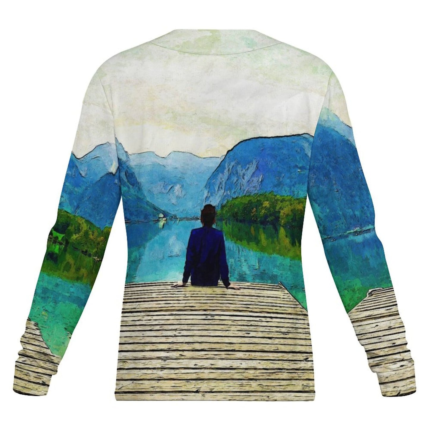 Custom Men's Performance V-Neck | Quick-Dry Cooling Long Sleeve Tee