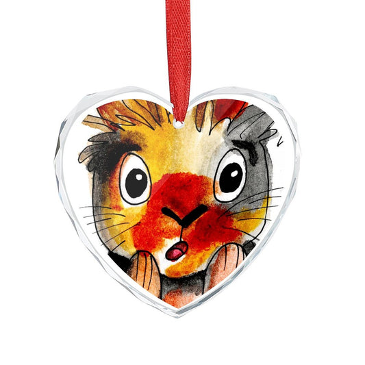 Custom Crystal Glass Heart Ornament | Personalized Photo Keepsake