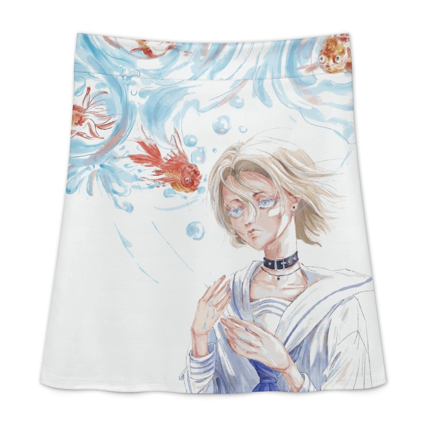 Custom A-Line Mini Skirt | Personalized Tech Fabric Skirt