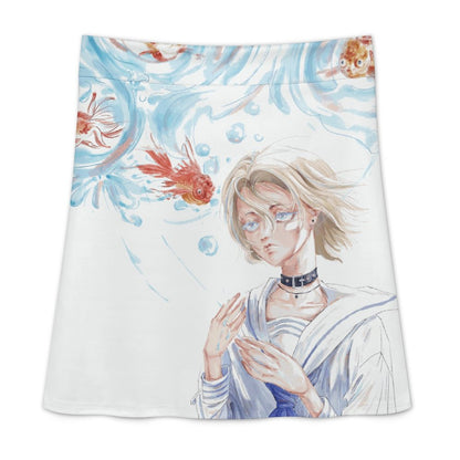 Custom A-Line Mini Skirt | Personalized Tech Fabric Skirt