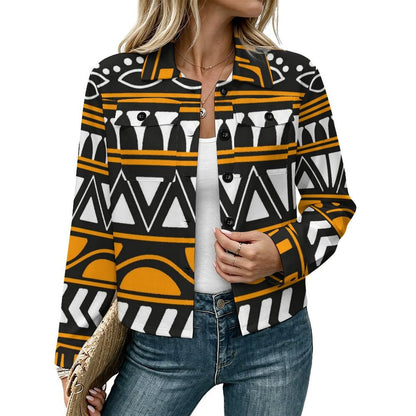 Custom Cropped Jacket for Women with Personalized Print