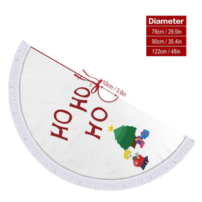 Design a Custom Tree Skirt with Tassels | Your Photo as the Foundation