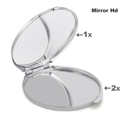 Custom Compact Mirror | Electroplated Iron & HD Silver Glass