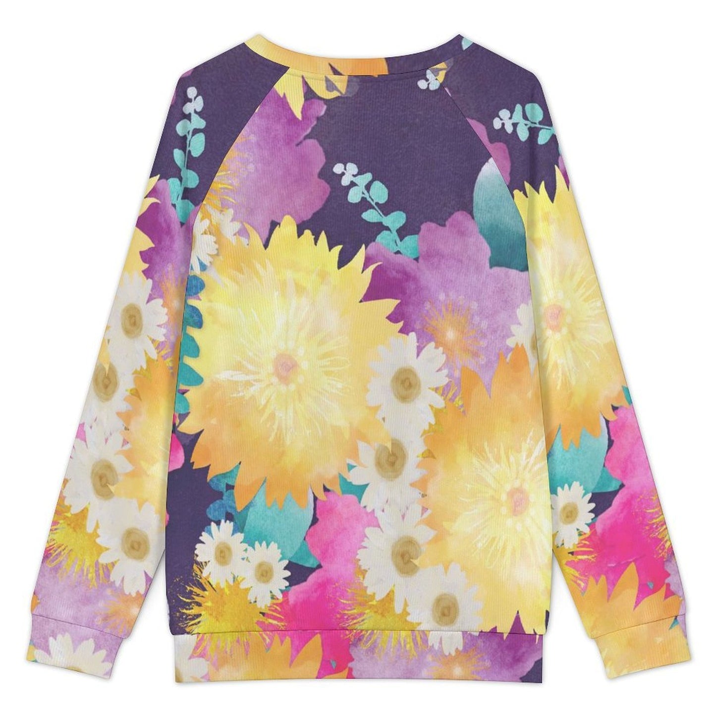 Custom Women's Button-Front Raglan Sleeve Cardigan Sweater