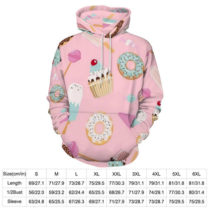 Custom All-Over Print French Terry Hoodie | Double-Lined Hood & Size S-6XL